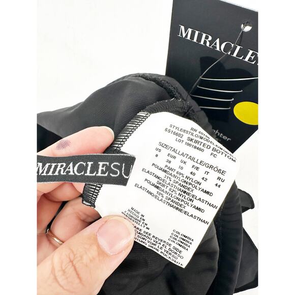 Miraclesuit Black Skirted High Waist Full Coverage Swim Bottoms Size 8 NWT - Picture 6 of 8